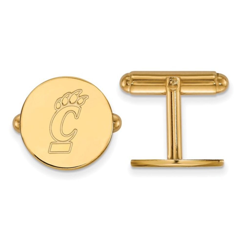 14k Gold Plated Silver University of Cincinnati Cuff Links